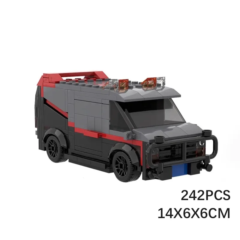 Moc compatible car model, special agent team transport vehicle technology, modular building block gift, Christmas toy DIY set