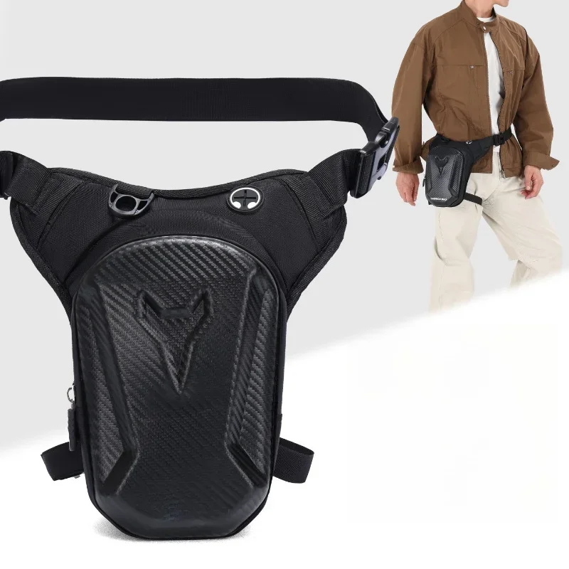 Motorcycle Leg Side Bag EVA Hard Shell Outdoor Casual Waist Bags Motorbike Mobile Phone Purse Hip Bum Pack