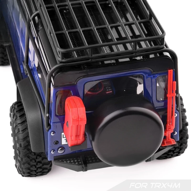 Symulowany tylny drążek ze stali nierdzewnej Antypoślizgowa blacha dekoracyjna Akcesoria do samochodów gąsienicowych 1/18 RC Traxxas TRX4M Defender Parts