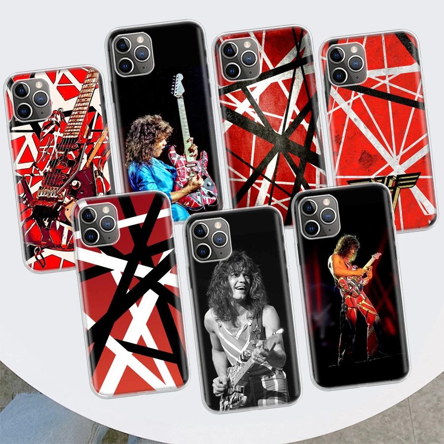 Eddie Van Halen Graphic Guitar Phone Case For Apple iPhone 11 12 13 14 15 16 Pro Max 7 X XS 8 Plus + Mini SE Customized Print So