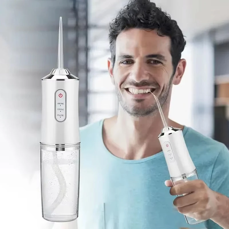 Smart Electric Oral Irrigator Water Flosser 4 Jets 3 Modes USB Charging Water Jet Irrigator Dental Teeth Cleaner