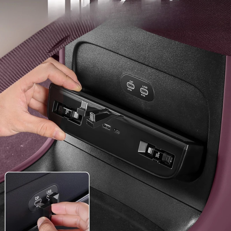 Car Center Console Docking Station For Xiaomi YU7 SU7, Mobile Phone Charger Fast Charging Type-C Intelligent Expansion Dock