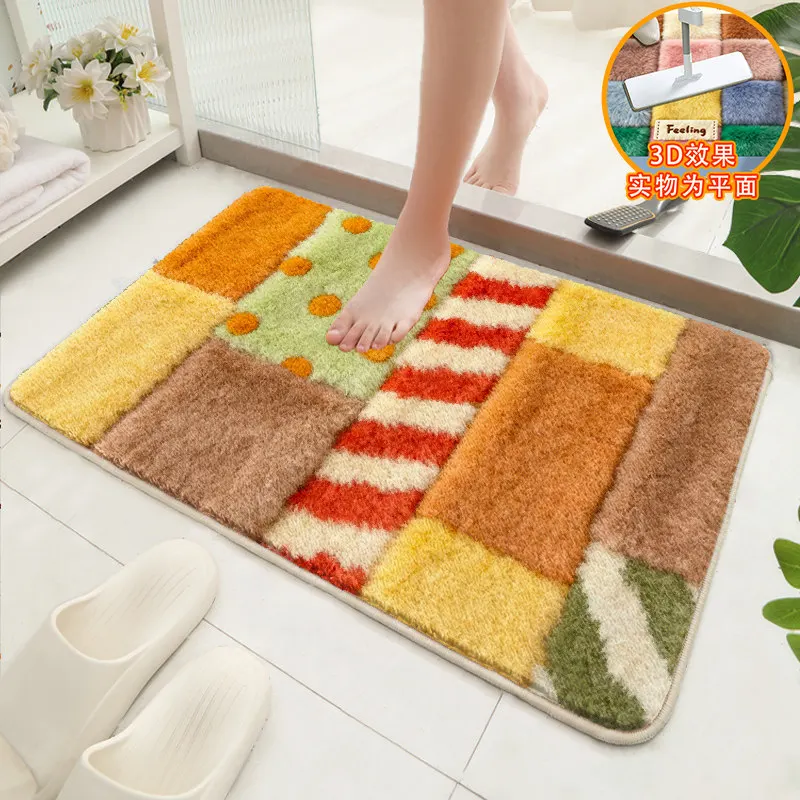 Imitation cashmere bathroom floor mat toilet toilet toilet door  mat