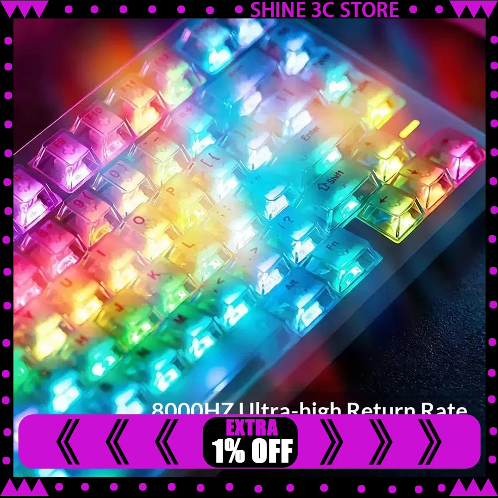 CAROTMAS MARS75 Series Magnetic Switch Gaming Keyboard 75% 8K Polling 256K Scanning RGB Wired
