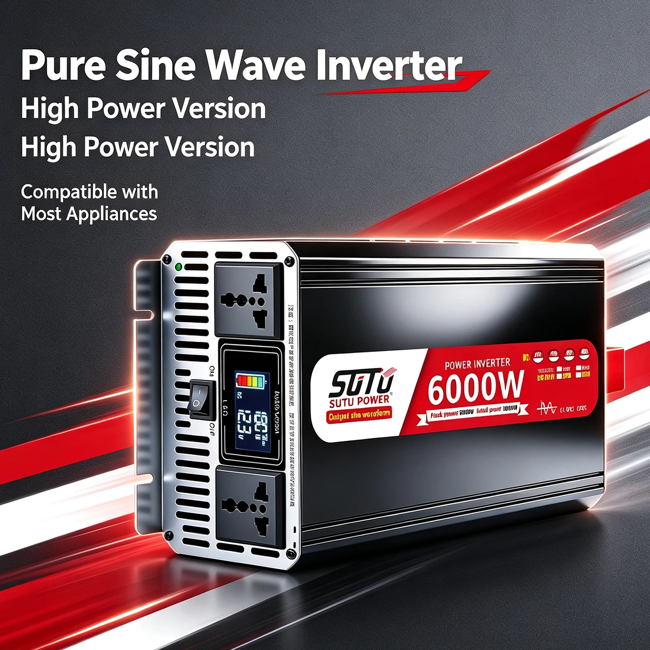Pure Sine Wave Inverter 12V 24V 6000W to 220V 50Hz 110V 60Hz Car Home High Power Battery Solar Power Converter universal
