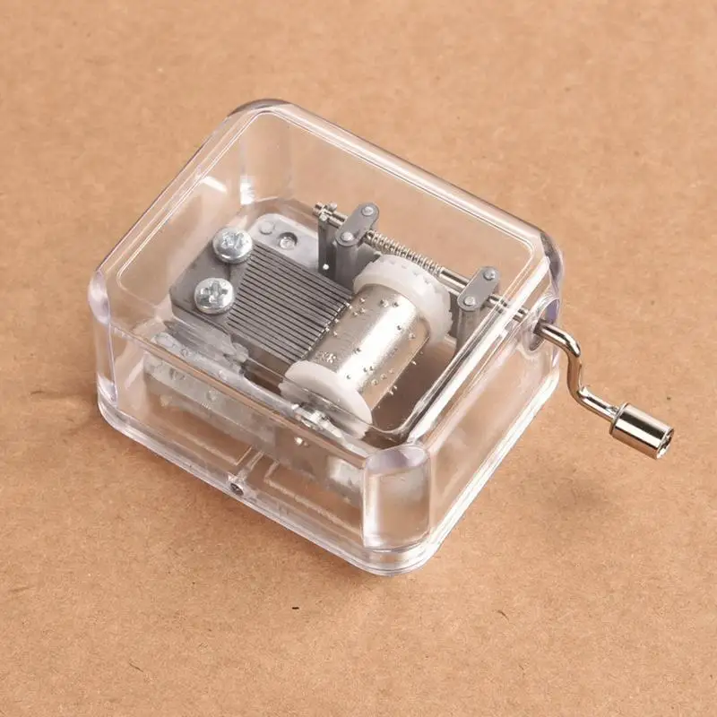 Mini Hand Cranking Music Movement DIY Music Box Decorative Collectibles Multiple Designs Music Available Cute Christmas Gift