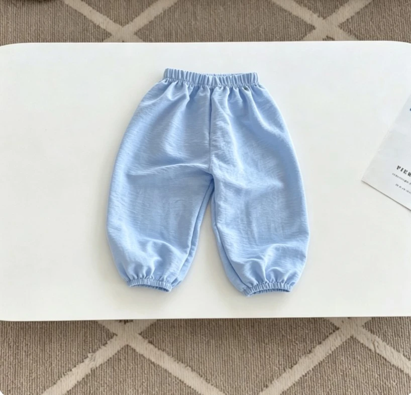 Kids Long Pants Plain Solid Color Loose Harem Pants Baby Infant Lightweight Pants Children Simple Clothing Trousers Toddler Wear