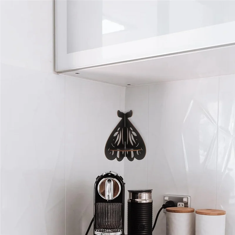 A79I حورية البحر رف زاوية خشبي جدار جبل رف معلق ديكور زهرة النبات عرض الرف لغرفة المعيشة كتاب ديكور