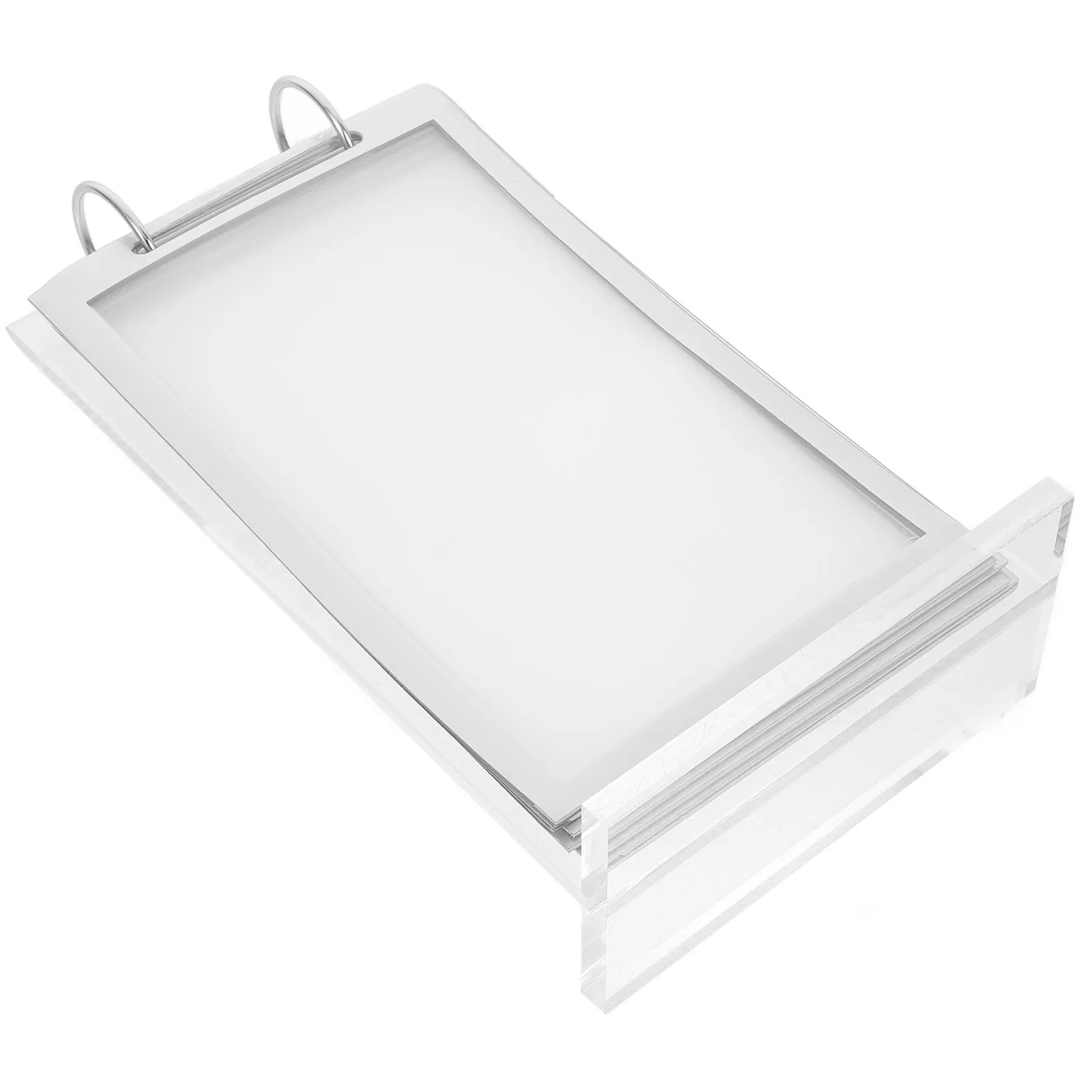 

A6 Vertical Acrylic Display St 100mmx148mm Menu Holder Paper St for Restaurant Office Home Lightweight Easy Setup