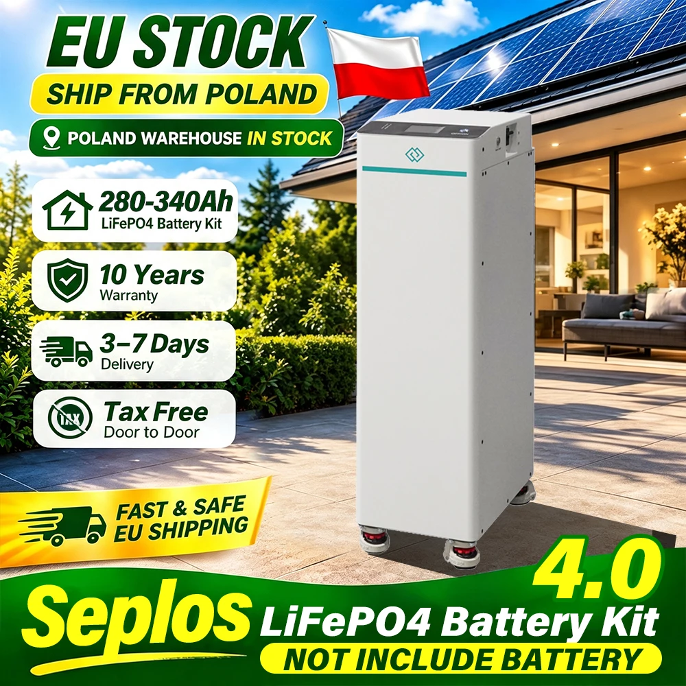 EU Stock Seplos 4.0 15kWh 16kWh DIY Lifepo4 Battery Kit 10A Active Balancer CAN RS485 280AH 314AH 334AH Solar Storage Tax Free