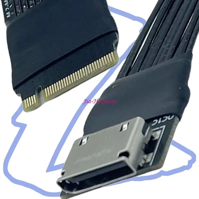 PCIE4 Gen4 4x Aculink Adapter Cable M.2 NVME к SFF8612 64 Гбит / с Удлинительного кабеля Серебряный серебро 83CF
