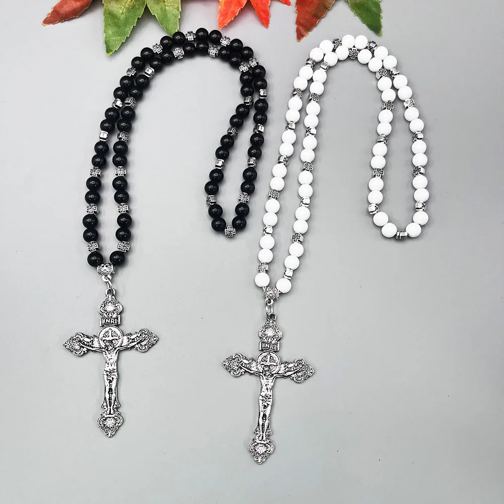 GS48 New Cross Alloy Exquisite Two-Sided Car Rearview Mirror Decorations And Pendants  Orthodox Church Jesus Christ Ornaments