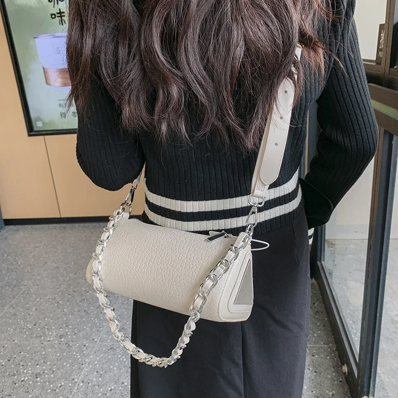 Pu Leather Chains Women's Crossbody Bags Women's Bags on Sale 2024 High Quality New Solid Lock Wallet Bolsas De Hombro