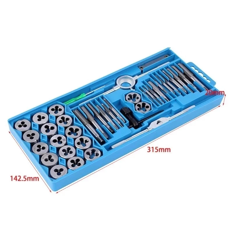 

1PC 40 Piece Tap and Die Set W/Case Threading Chasing Repair, Metric and Screw Extractor