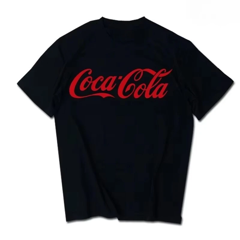 2026 Classic Coca-Cola Logo Printed T-Shirt - Men's and Women's Gender-Neutral Casual Loose-Fitting Short-Sleeved Cotton Shirt
