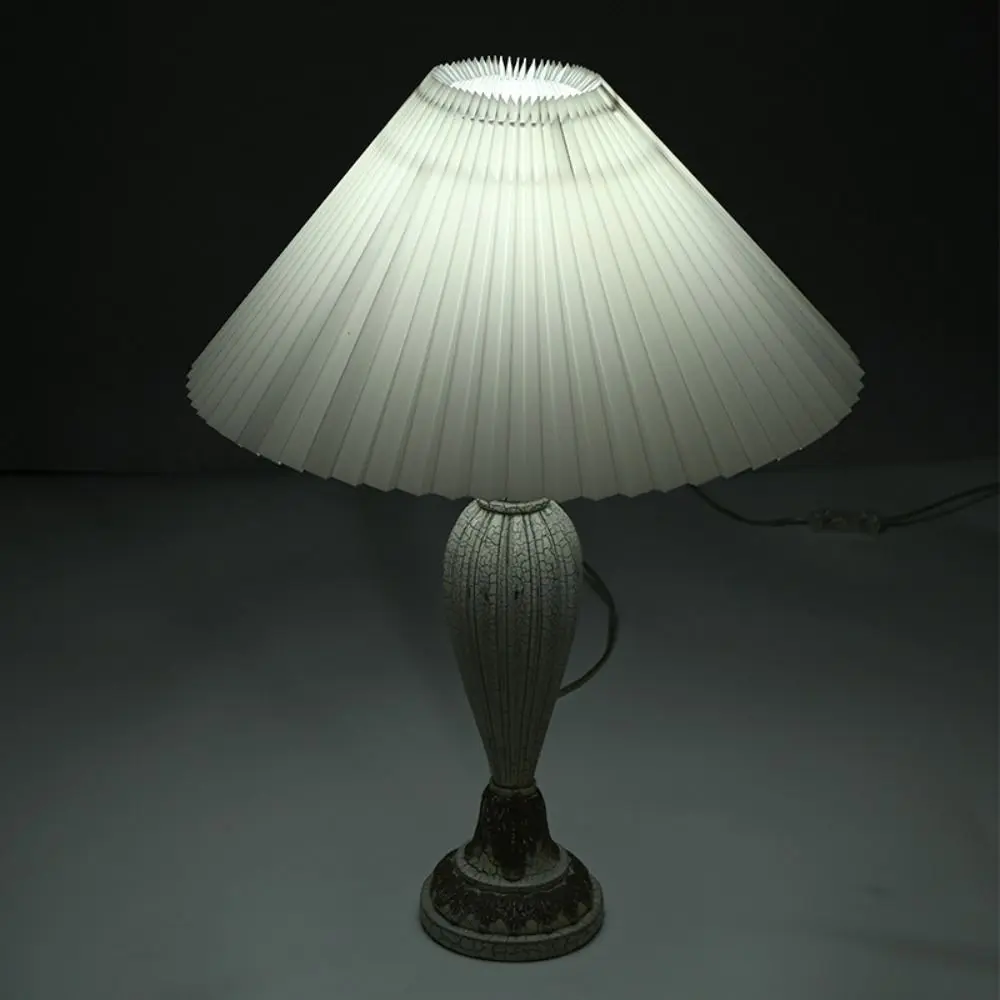Fabric Table Lamp Lampshade Pleated Modern Wall Lamp Lampshade Washable Minimalist Pendant Lampshade Living Dining Room