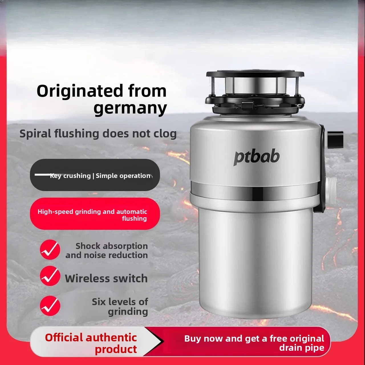 Kitchen sink food waste disposer, kitchen waste shredder for home use Food Waste Disposers