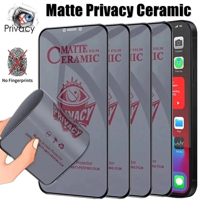 

Ceramic Privacy Screen Protector For Iphone 15 11 12 13 14 Pro Max Anti-spy Film X XR XS Max 12 Mini 7 8 14 15 Plus SE 2020 Film