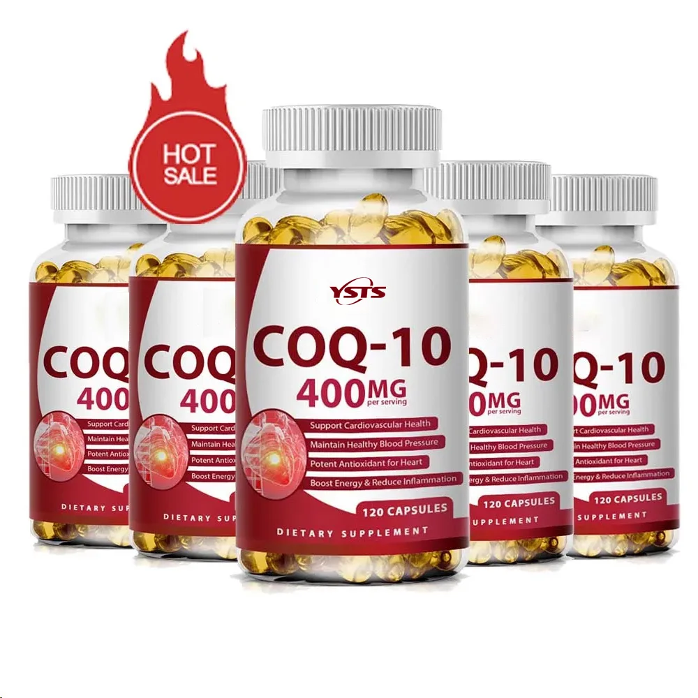 

120pcs Organic Q10 Coenzyme 400mg Capsules Cardiovascular And Heart Energy Vitamins Beauty And