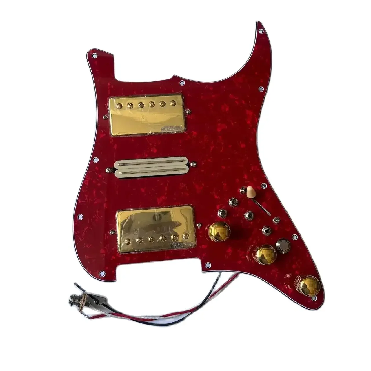 Upgrade Loaded HSH ST Pickguard Set Split Coil Alnico V Pickups 4 Single Cut Toggle For ST Style Guitar