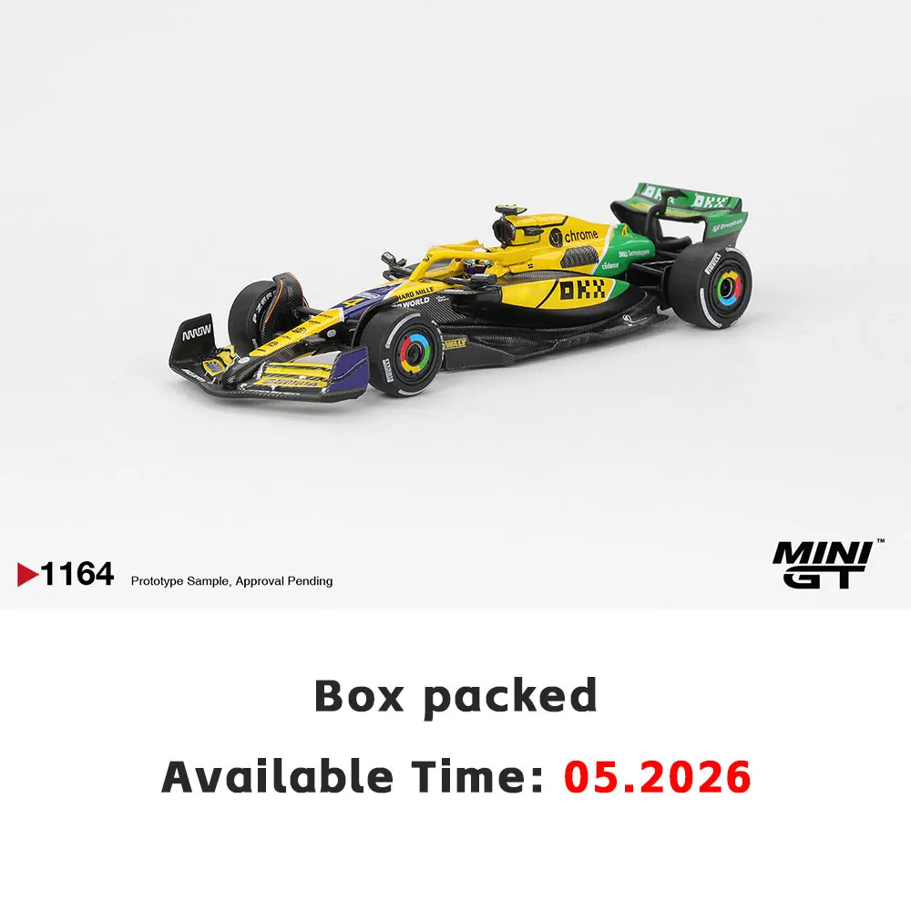 Przedsprzedaż MINIGT 1/64 Model odlewany McLaren MCL38 # 4 Lando Norris 2024 F1 2024 Monaco GP Model o wysokiej wydajności w opakowaniu blisterowym