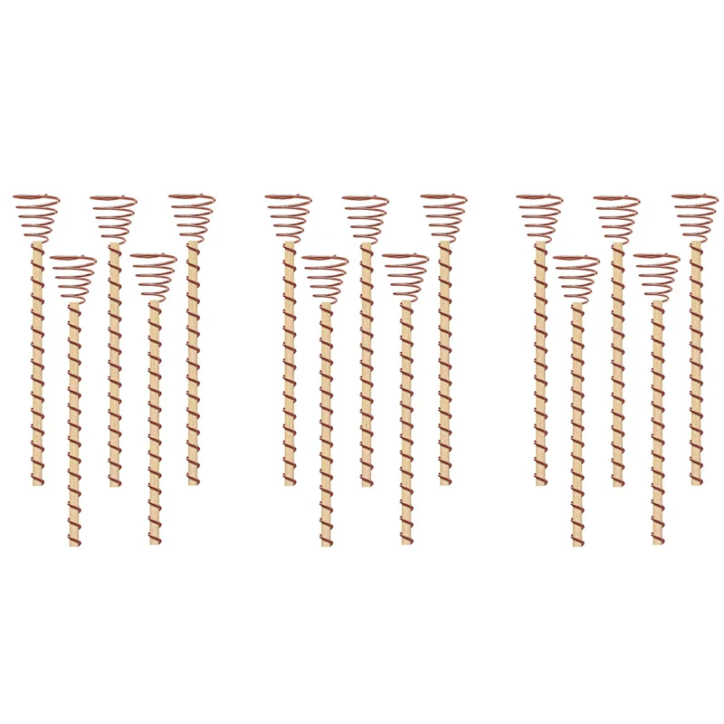 

WCS-15PCS колья для электрокулярных растений, длинные медные садовые колья для растений, электрокулярные медные катушки, антенны для выращивания сада