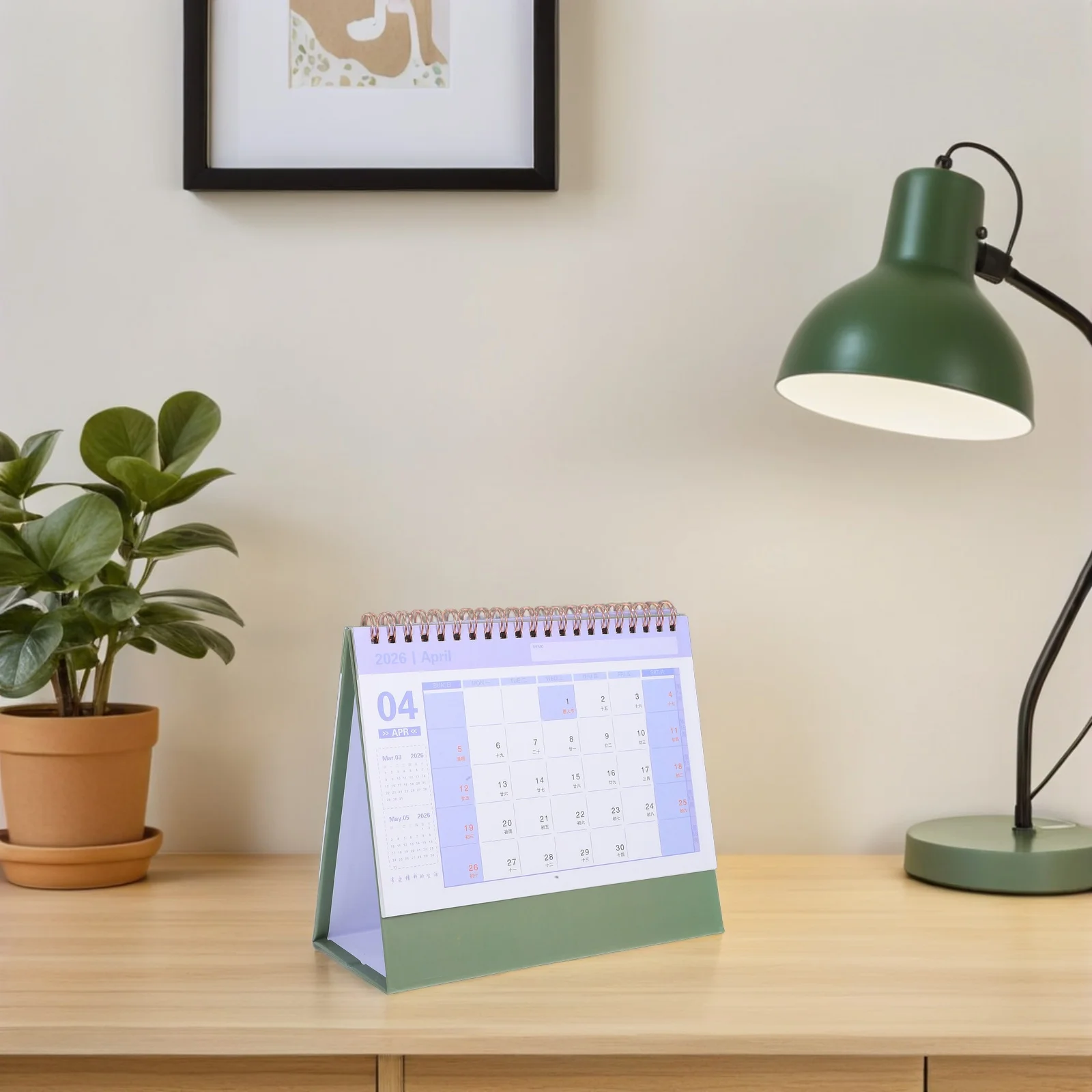 2026 Desk Calendar Small Compact Minimalist Foldable Stand Up Planner for Office Home Monthly Planning Monthly Planner Desktop