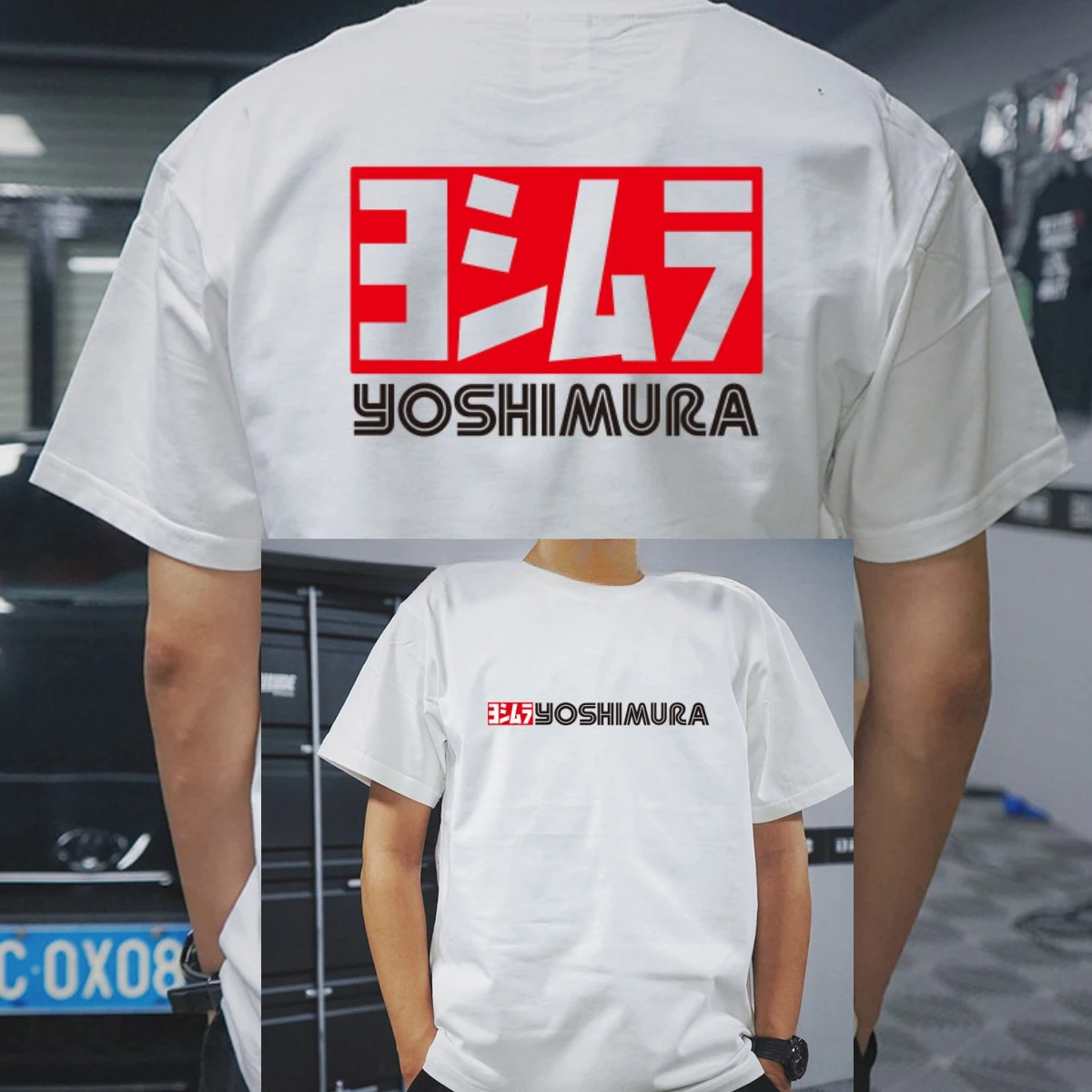 2026 Japanese Modified Motorcycle and Scooter Exhaust Heavy-duty Cotton Short-sleeved T-shirt Both of Men and Women