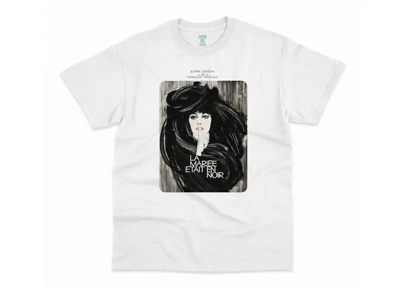 La mariée était en noir, The Bride Wore Black, François Truffaut, 1968 - HQ Movie Print T-Shirt, Heavyweight Unisex