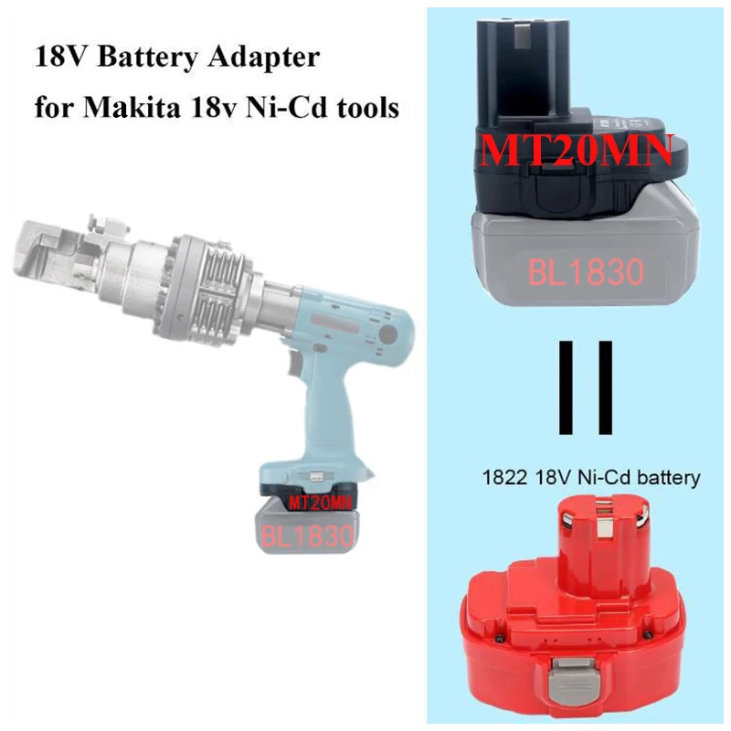 Imagem -05 - Makita Li-ion Bateria Adaptador para Milwaukee Bosch Dewalt Ryobi Ferramenta Mt20dl Mt20bsl Mt20mn Mt20rnl Mak1820