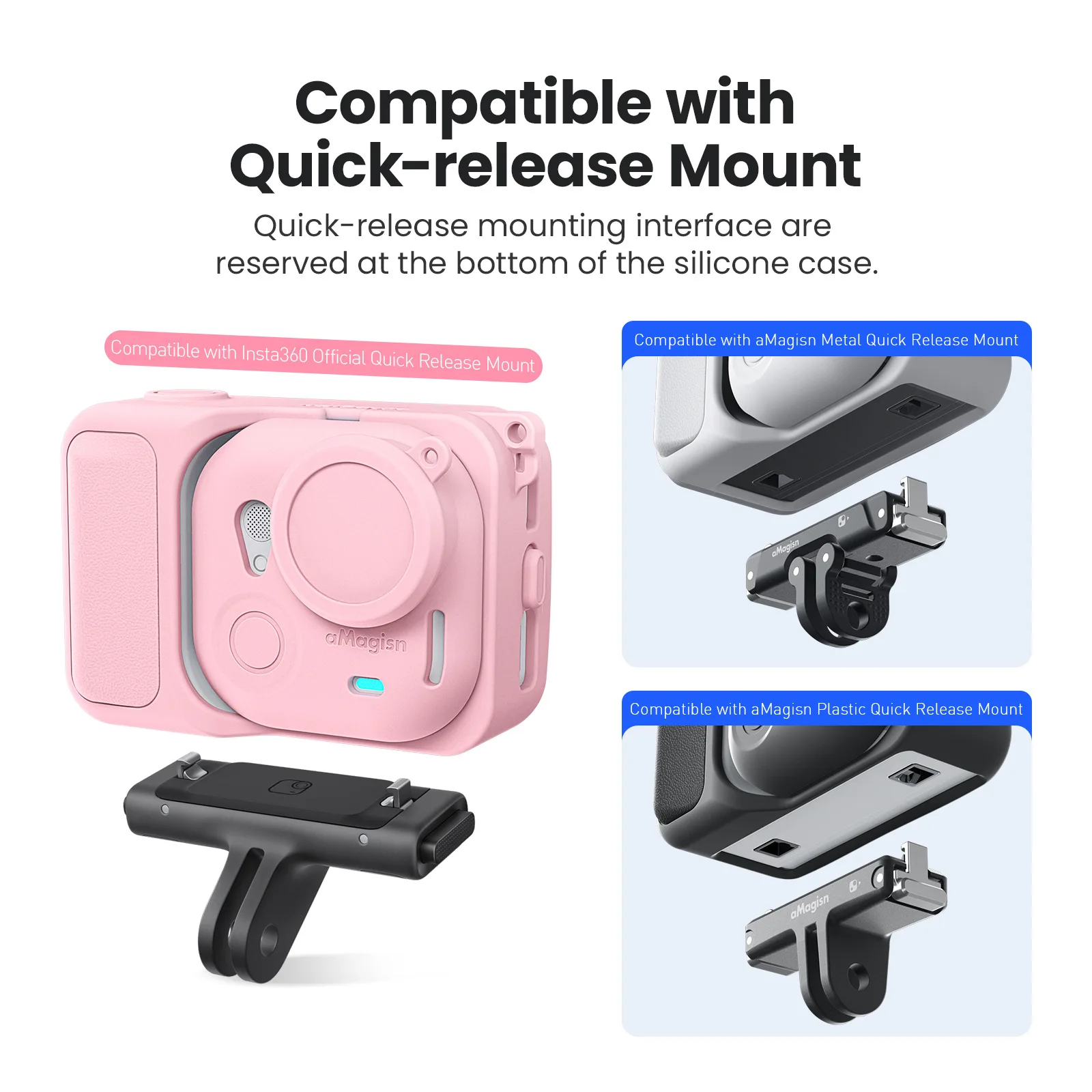 aMagisn for Insta360 GO Ultra Silicone Protective Case , All-round Protection Shell Scratch-resistant & Shock-resistant Case