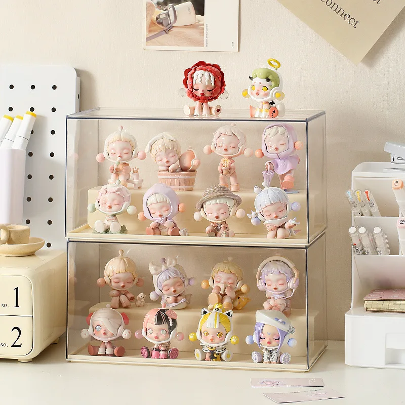 Acrylic Blind Box Display Stand Transparent Lego Figurine Holder Desktop Organizer Bubble Display Cabinet Home Office Storage