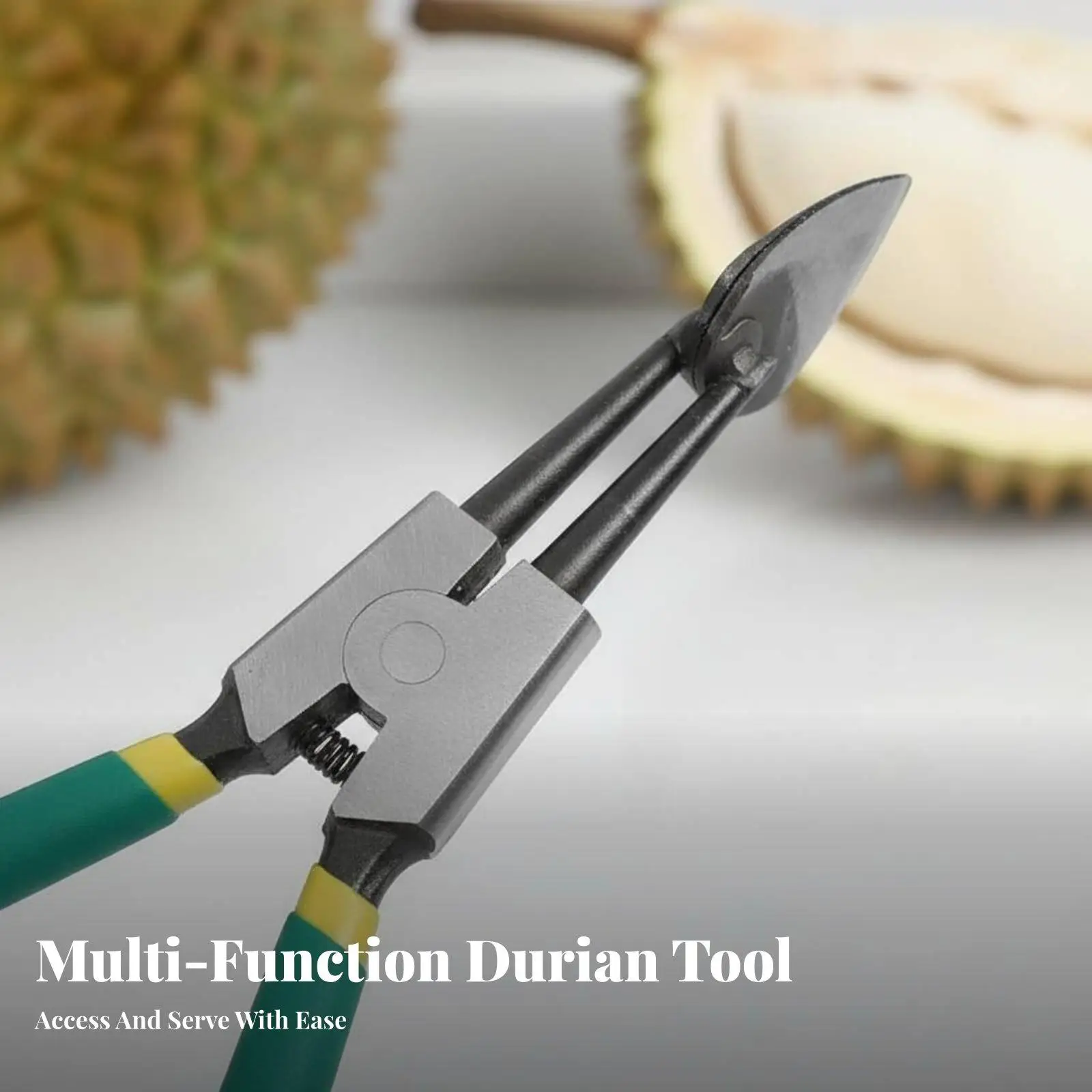 Durian Opener Tool Stainless Steel Leverage Shell Cracker for Fruit Kitchen Gadget Easy Open Hard Shell Safe Handy Manual