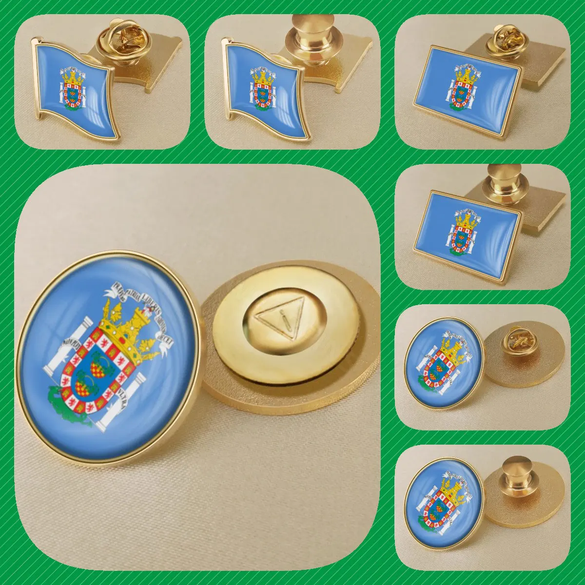 Melilla of Spain Flag Lapel Pins Brooches Badges