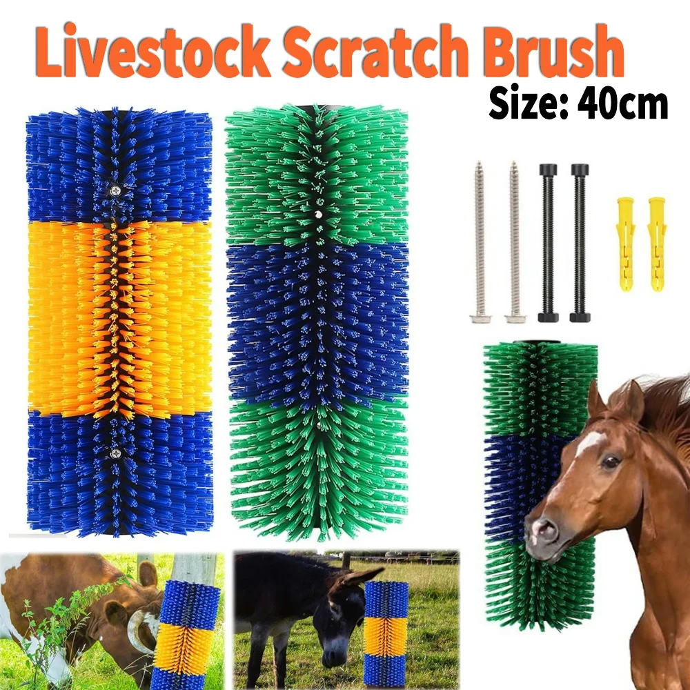 

Livestock Scratch Brush Massage Grooming Brush Cow Brush for Horse Cattle Sheep Stop Itch Livestock Scratching Brush 40CM