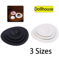 3Pcs/set 1:12 Dollhouse Simulation Fruit Plate Model Dollhouse Miniature Kitchen Decoration Dolls House Micro Scene Accessories