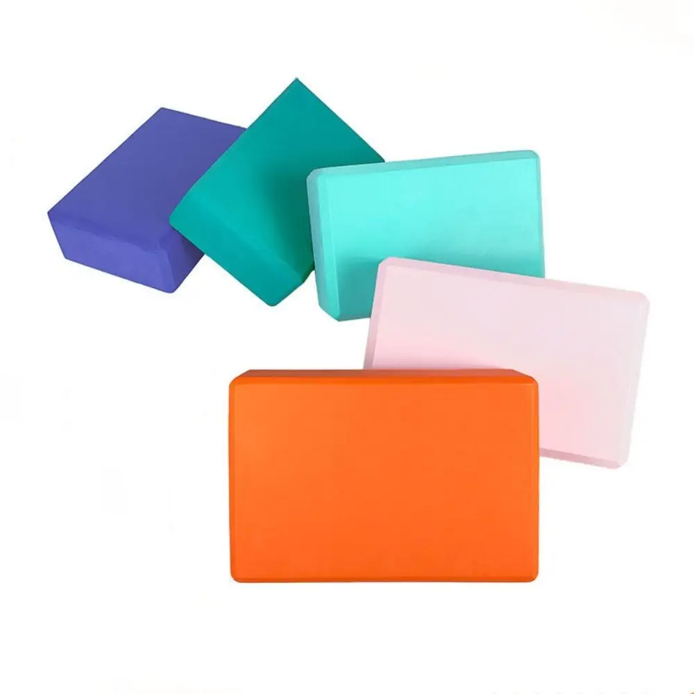 High Density Yoga Foam Blocks Column Solid Color Non-slip Yoga Block EVA Lightweight Props Brick Yoga Beginners