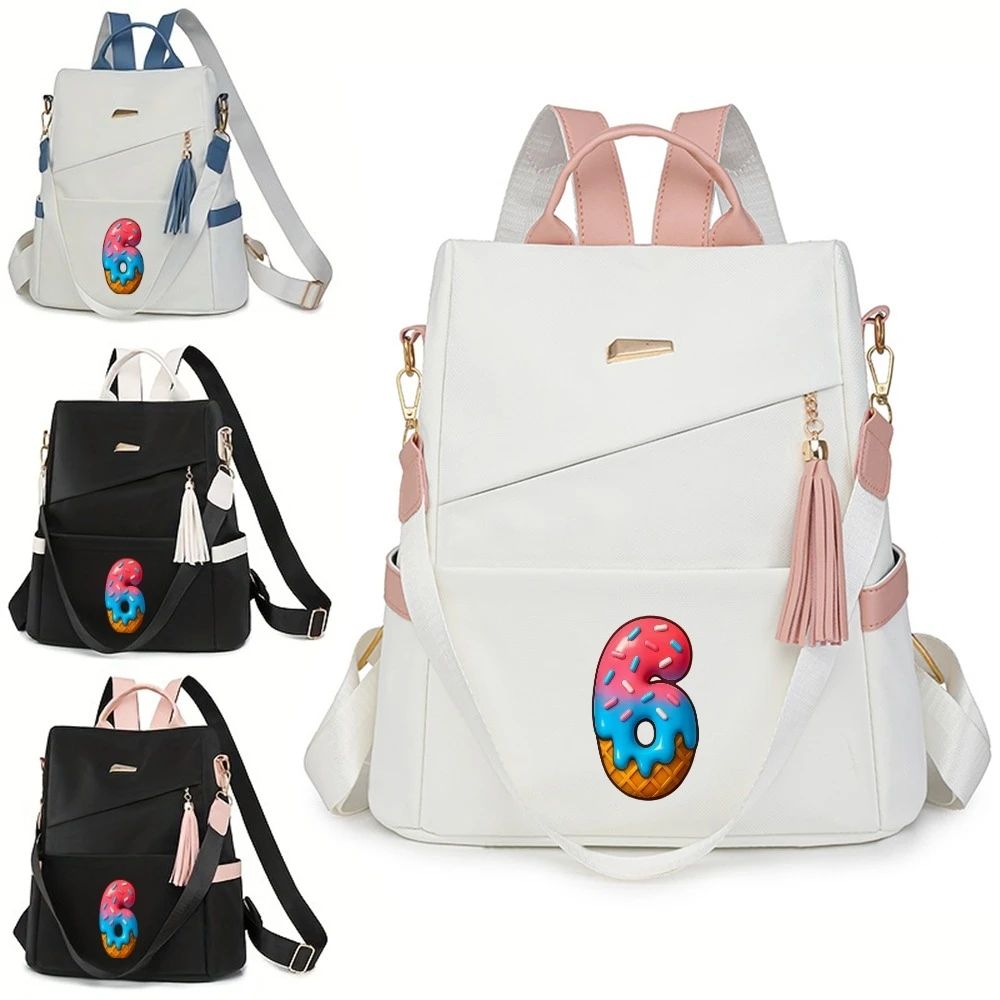 

Women Schoolbag Waterproof Large Capacity School Backpack Smooth Zipper Solid Teens Girl Casual Daypack Bag Student Supply NEW