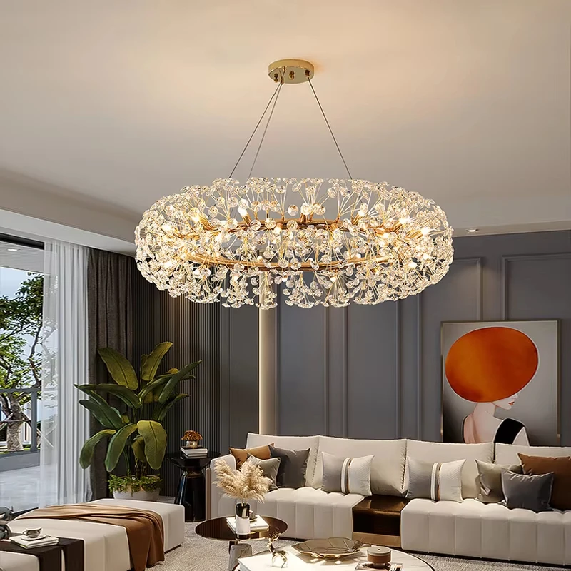 Creative Living Room Chandelier 2026 New Starry Sky Luxury Crystal Lighting Home Decoration Dining Room Bedroom Led Chandelier