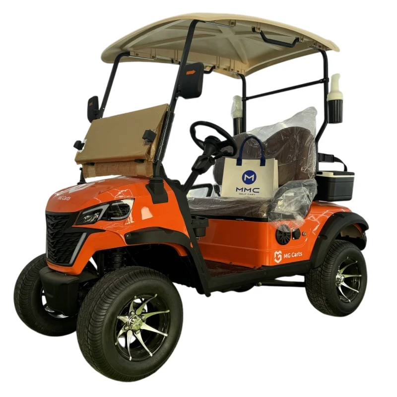 Professional custom 4x4 electric golf cart with 4WD chassis and armored paint for strong grip off-road vehicle