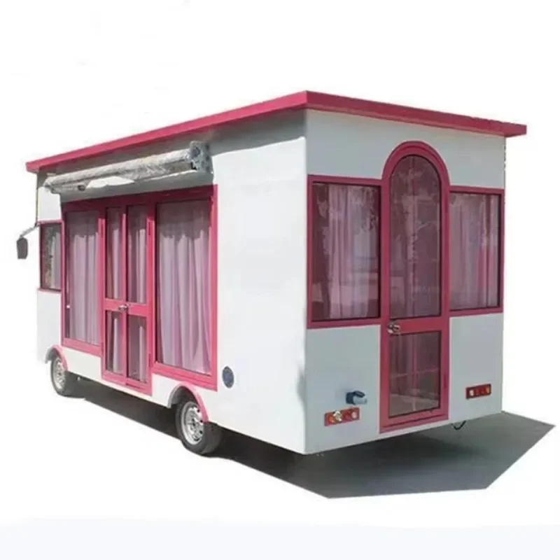 2025 جديد وصول مصنع المخرج الساخن بيع الملابس الكهربائية المتنقلة الأحذية القبعات والأوشحة فان شاحنة مقطورة بوتيك عربة #4