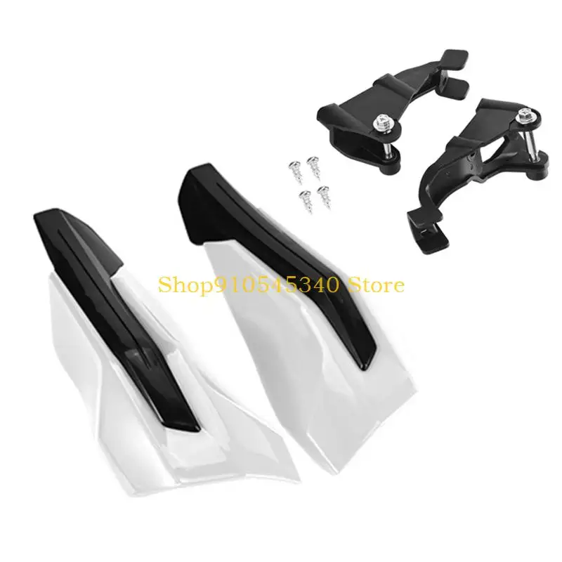 U2JA Trail Handlebar Handguard Kit with Plastic Full-Cover Guards and Brackets for Brush Contact and Cold Wind Use Daily