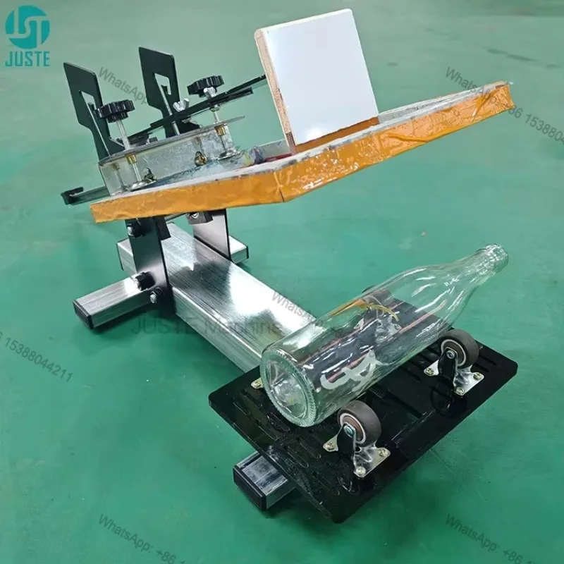 Manual Silk Screen Printer Rotary Screen Printing Machine for Round Glass Container Bowl Object Circular Plastic Paper PP Cup