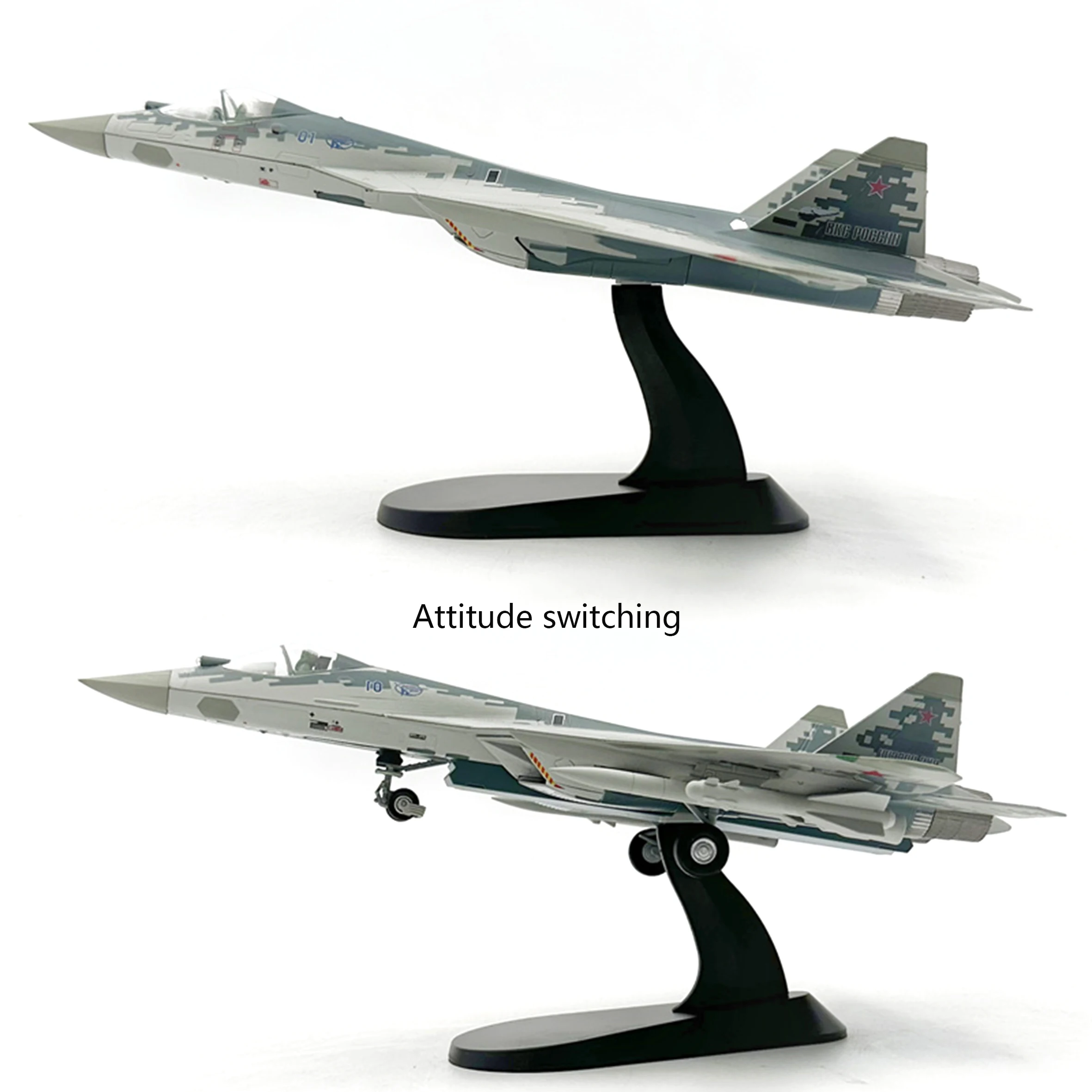 WLTK 러시아 SU57 SU-57 01 # 보이지 않는 파이터 모델, 완제품 합금 컬렉션 모델, 1: 72