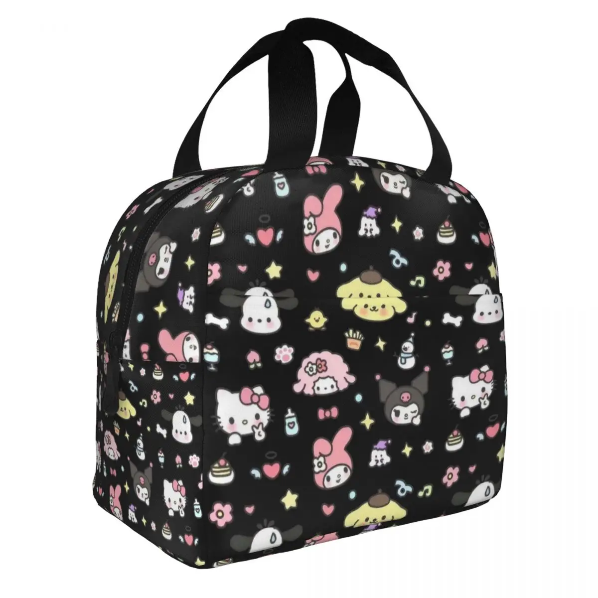 Hello Kitty Pochacco Melody Insulated Lunch Bag Leakproof Cartoon Reusable Cooler Bag Tote Lunch Box Office Outdoor Men Women