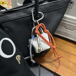 New Complicated Bag Charms Miu Style Woven Bag Pendant Light Luxury Mini Bag Creative Hanging DIY Handbags Charms Accessories