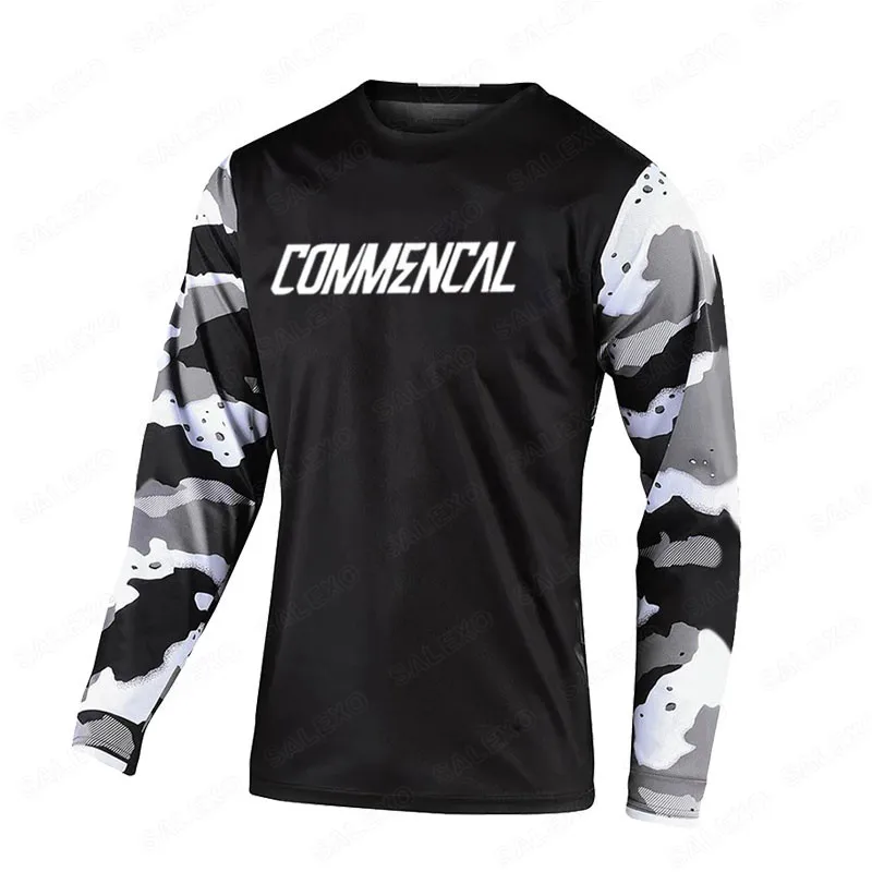 2024 Men Long Sleeves Sports Team Downhill Jerseys MTB Bike Shirts Offroad DH Motorcycle Jersey Motocross Commencal Clothing