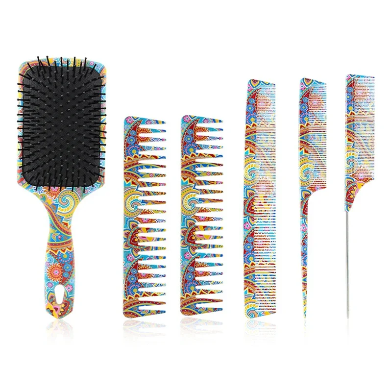

Waist Flower Airbag Comb Hot Sell Fashion Printing Airbag Detangling Hair Massage Paddle Brushes Hair Comb