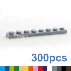300pcs Thin Figures Bricks 1x8 Dots DIY Building Blocks 12Color Educational Creative Toys for Children Size Compatible With 3460