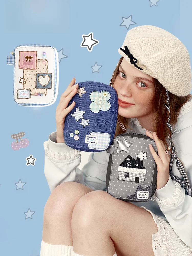vanwalk-lucky-pony-multi-functional-storage-bag-women's-travel-document-passport-holder-compact-card-case-korean-style